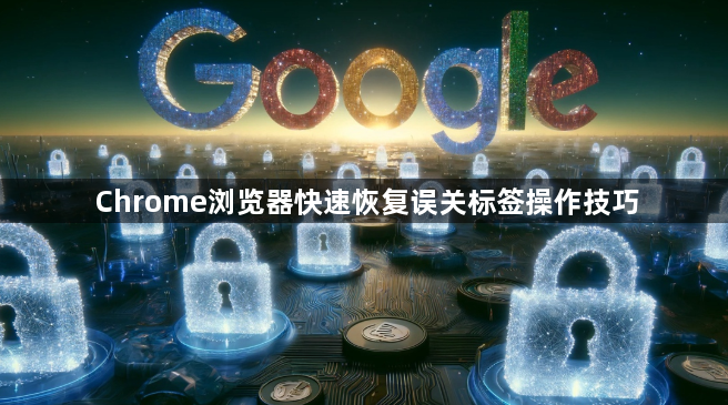 Chrome浏览器快速恢复误关标签操作技巧1