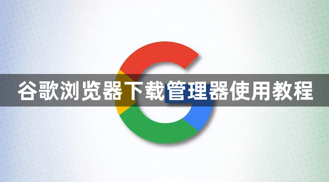 谷歌浏览器下载管理器使用教程1