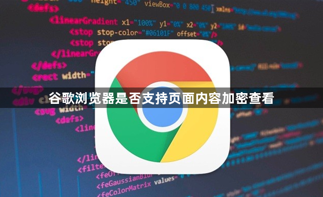 谷歌浏览器是否支持页面内容加密查看1