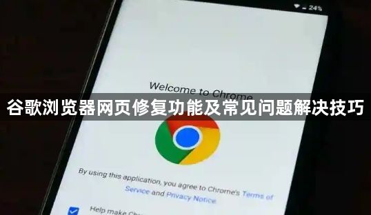 谷歌浏览器网页修复功能及常见问题解决技巧1