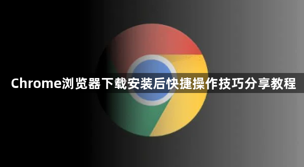 Chrome浏览器下载安装后快捷操作技巧分享教程1