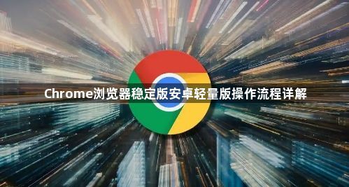 Chrome浏览器稳定版安卓轻量版操作流程详解1