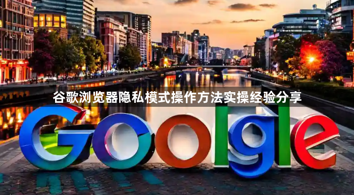 谷歌浏览器隐私模式操作方法实操经验分享1