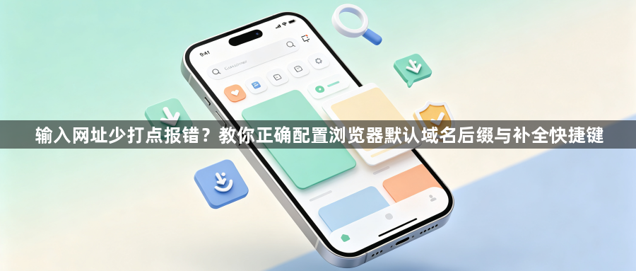 输入网址少打点报错？教你正确配置浏览器默认域名后缀与补全快捷键1