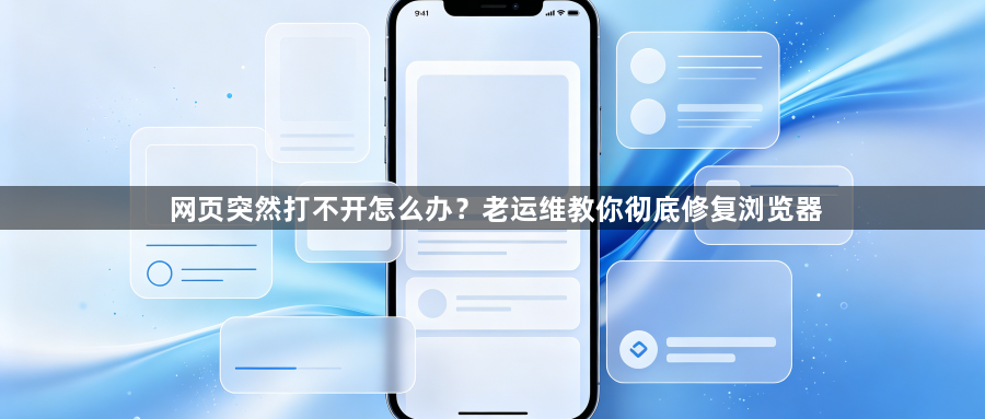 网页突然打不开怎么办?老运维教你彻底修复浏览器1