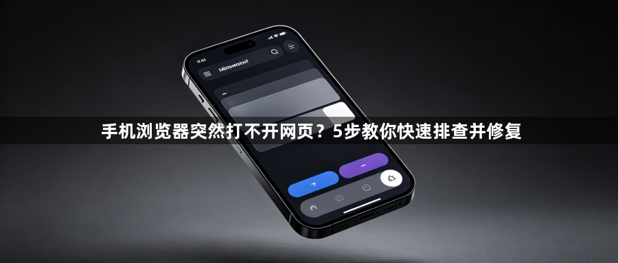 手机浏览器突然打不开网页？5步教你快速排查并修复1