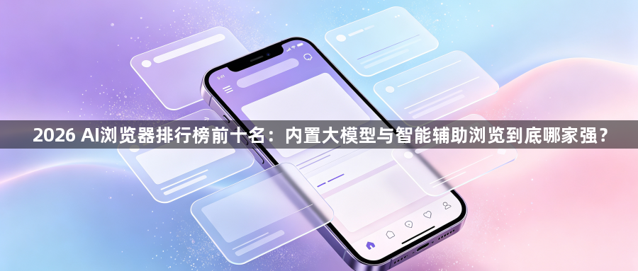 2026 AI浏览器排行榜前十名:内置大模型与智能辅助浏览到底哪家强?1