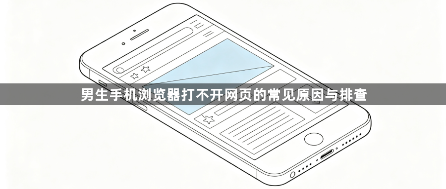 男生手机浏览器打不开网页的常见原因与排查1