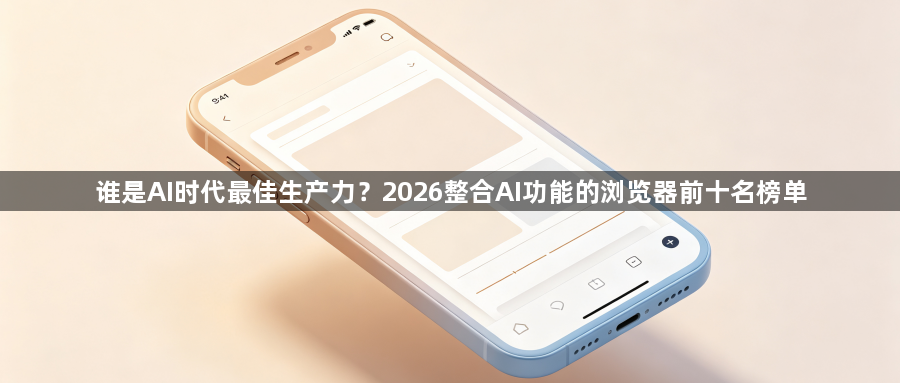谁是AI时代最佳生产力?2026整合AI功能的浏览器前十名榜单1