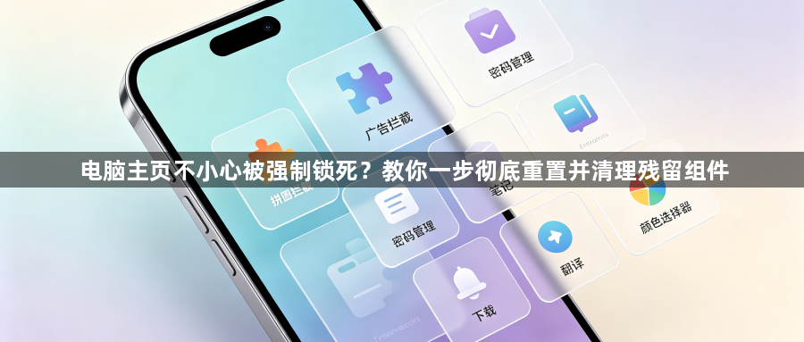 电脑主页不小心被强制锁死？教你一步彻底重置并清理残留组件1