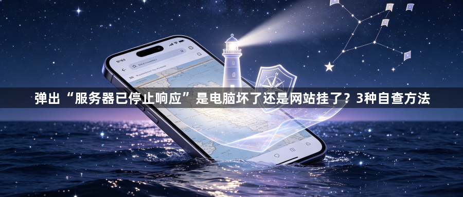 弹出“服务器已停止响应”是电脑坏了还是网站挂了？3种自查方法1